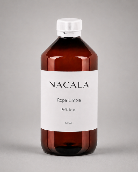 Ambientador de Coche Ropa Limpia NACALA 20ml | Frasco de aluminio recargable | Aroma a ropa recién lavada para coche y espacios pequeños