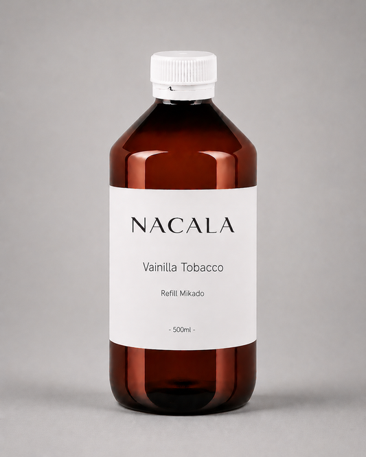 Ambientador mikado 150ml NACALA - Vainilla Tobacco (Spray, Coche o Mikado) - Olor a Tabaco Especiado, Vainilla y Cacao - Fragancia de Lujo